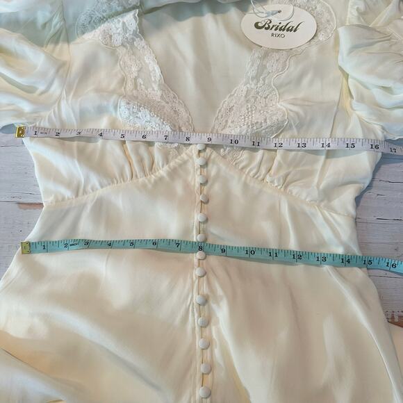 RIXO Bridal Simone Embroidered Maxi Dress Ivory Size XS - Picture 12 of 14